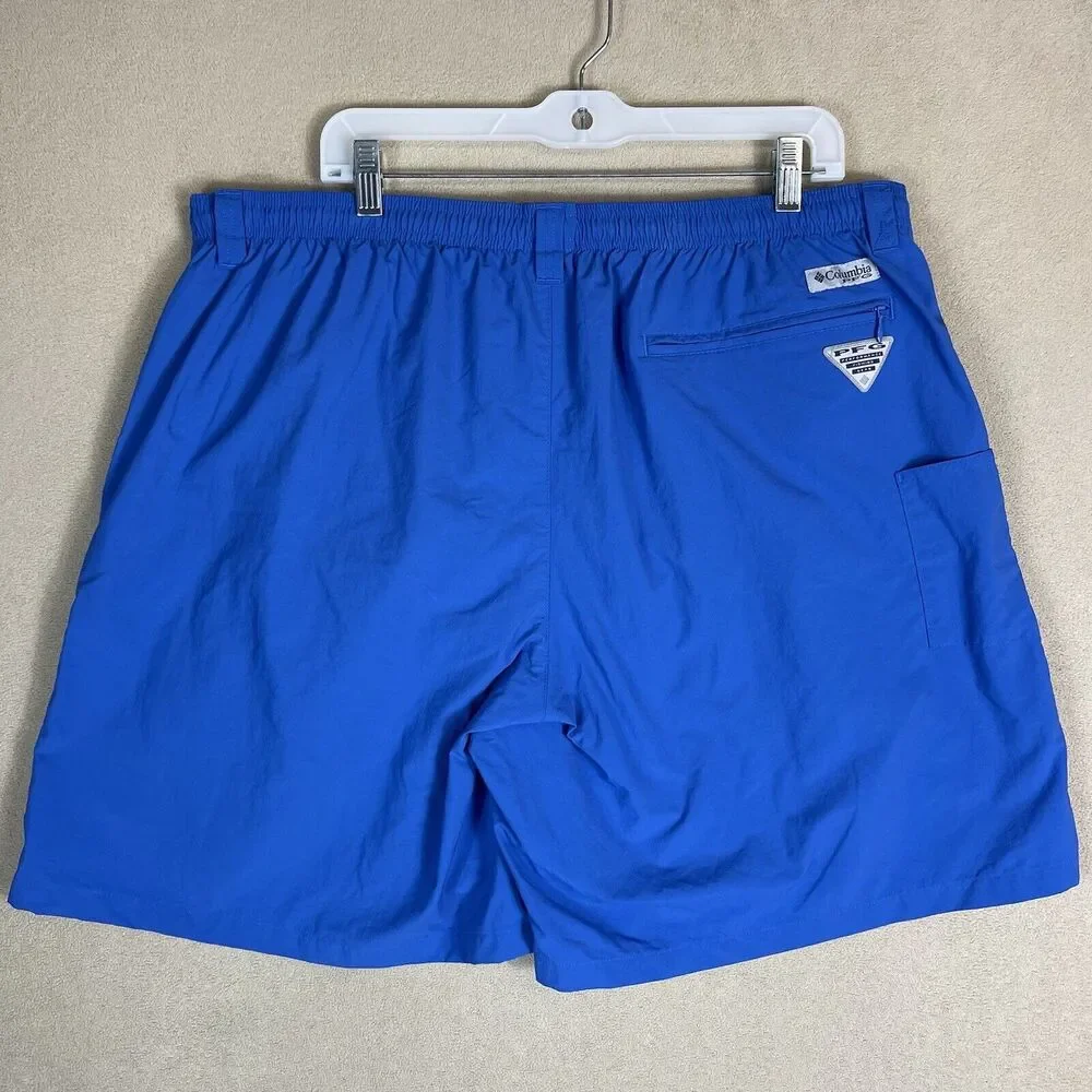 Columbia Shorts Mens XXL Blue PFG Backcast III Water Shorts PFG Omni Shade Adult